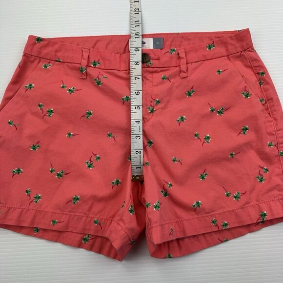 Old Navy Size 4 Pink Shorts Palm Tree Chino - Picture 6 of 7
